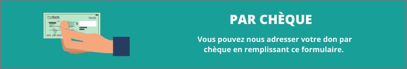 Une main avec un chèque 